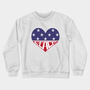 America Peace Love Crewneck Sweatshirt